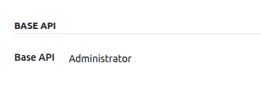 User Permission API configuration permission for user