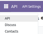 API Menu API Menu in Odoo